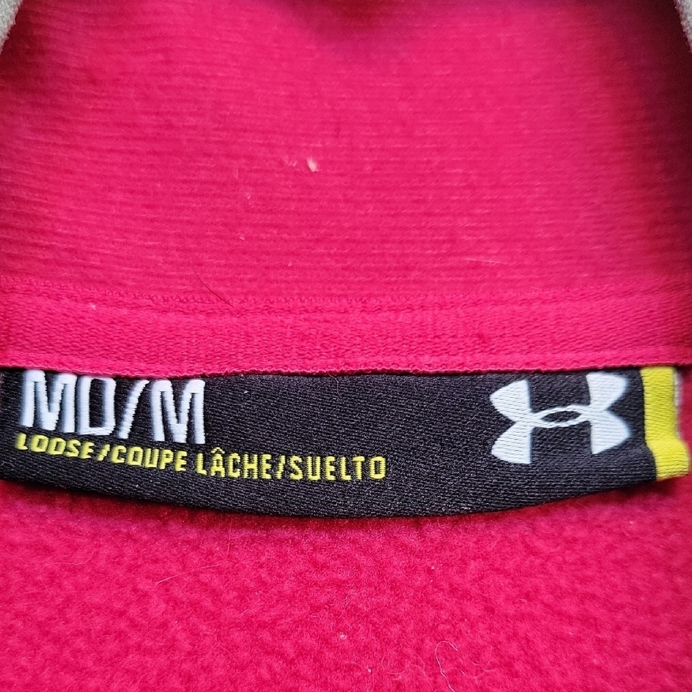 Under Armour Real Tree Half-Zip Red & Camo Pullover Size Medium - Picture 2 of 13